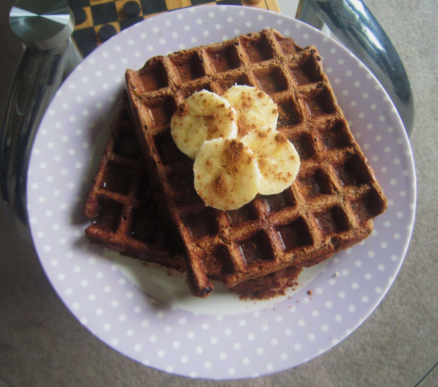 Chocolate Protein Waffles