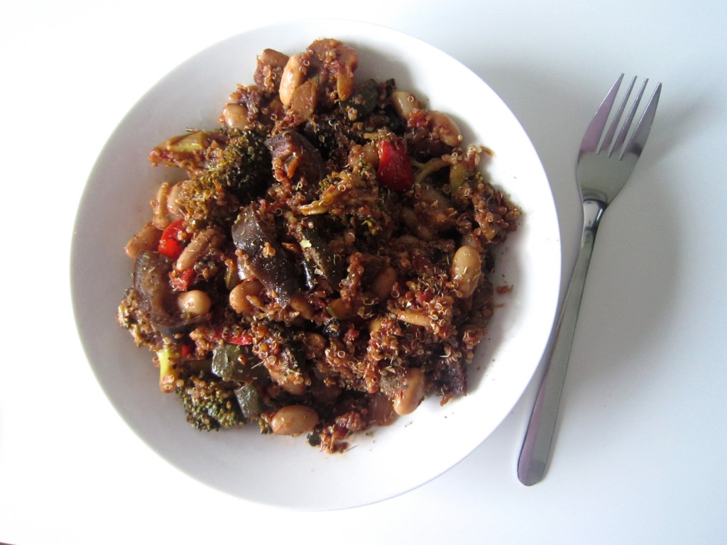 Healthy aubergine bake