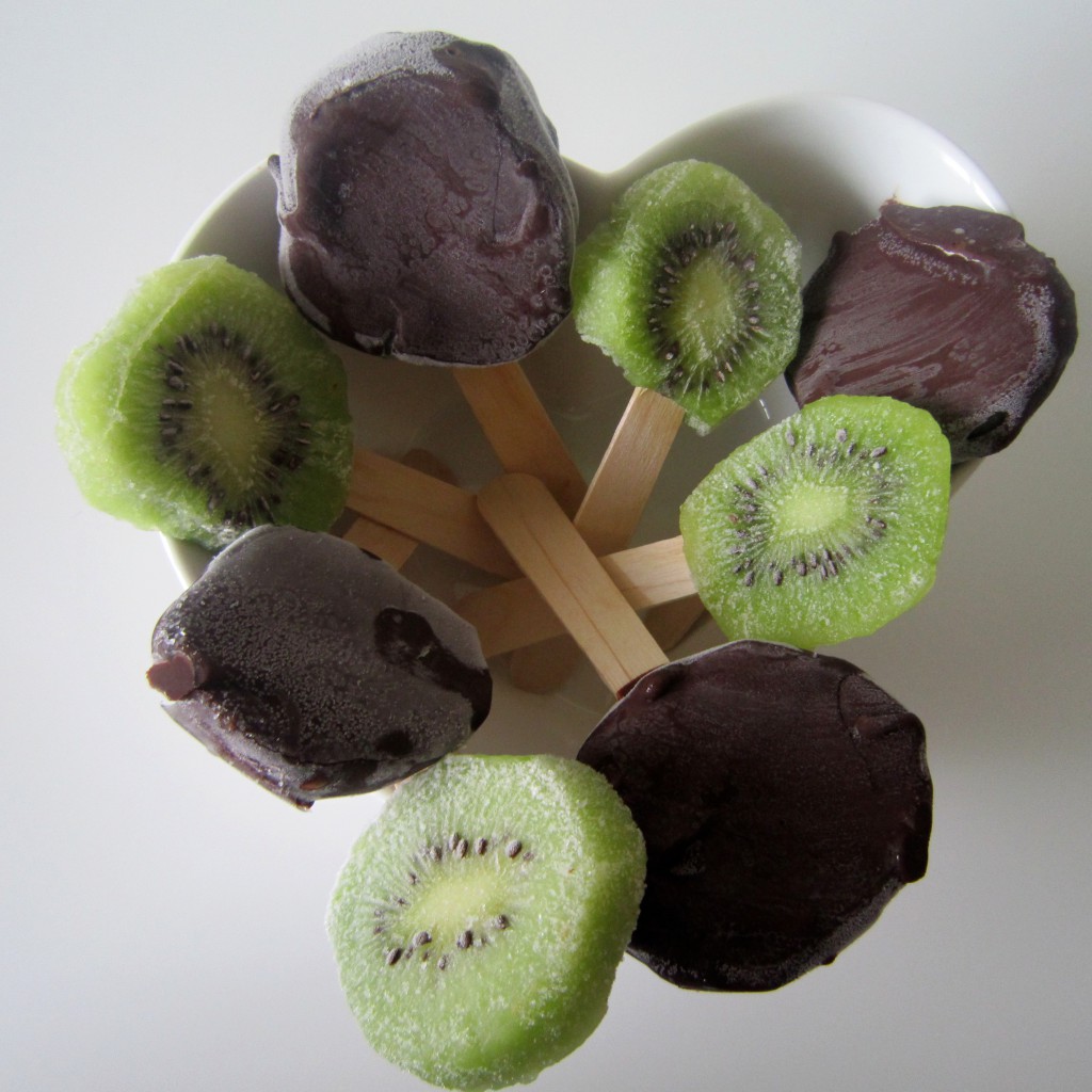 Chocolate Covered Frozen Kiwis