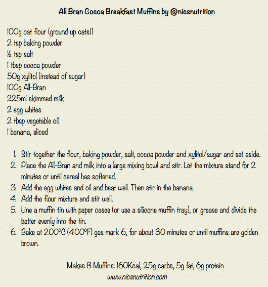 All Bran Chocolate Muffin Recipe