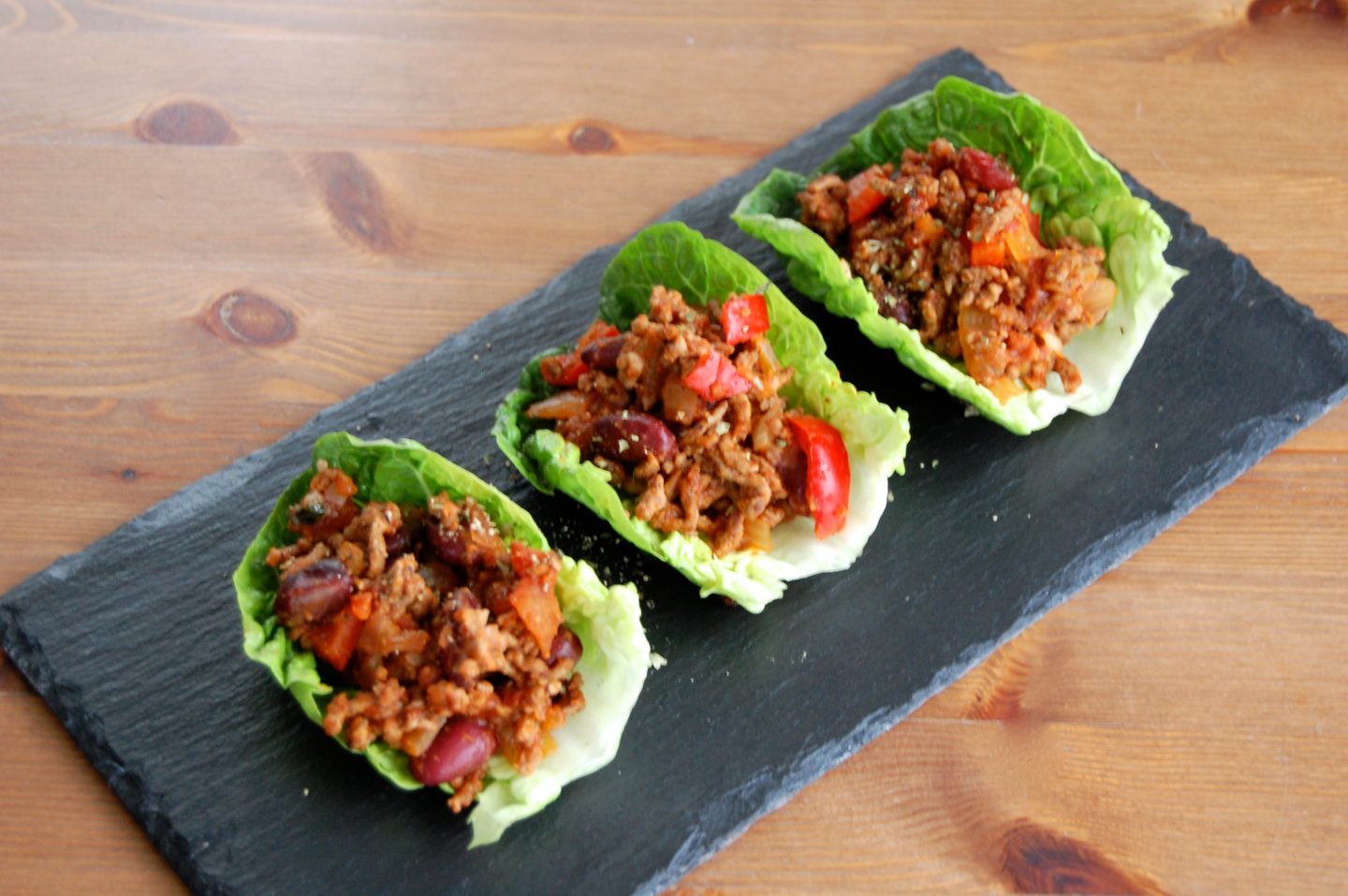 Mince in Baby Gem Lettuce Tacos