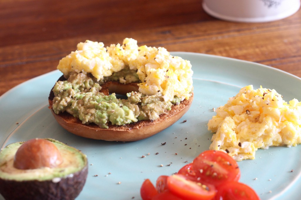 Avocado & Scrambled Egg Bagel