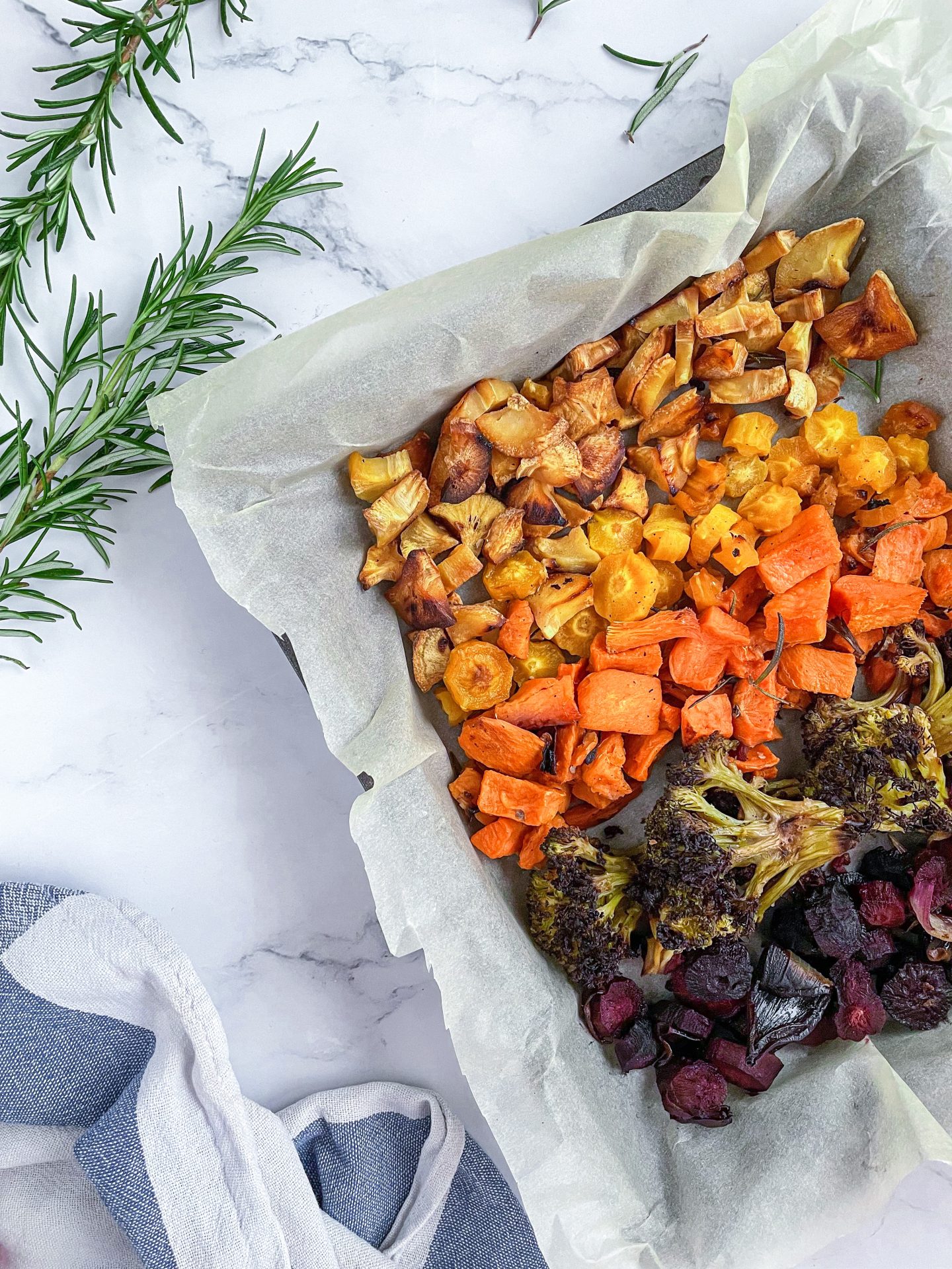 Rainbow Vegetable Traybake